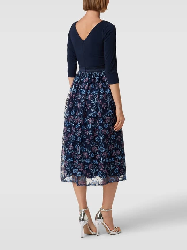 Swing Blusenkleid Mit Allover-Muster - Dunkelblau 7 Swing Blusenkleid Mit Allover-Muster - Dunkelblau – Bild 5