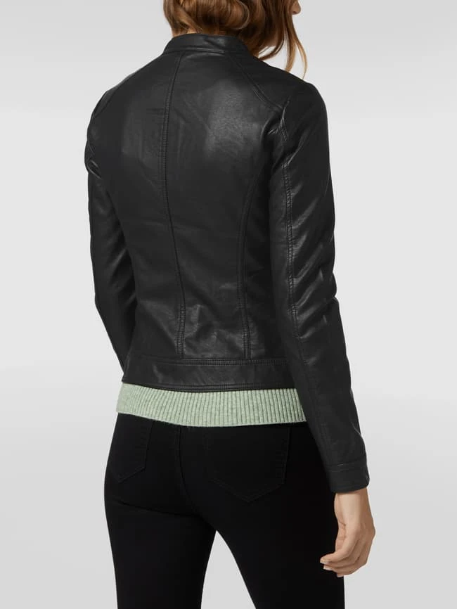 Only Jacke Im Authentischen Leder-Look - Schwarz 7 Only Jacke Im Authentischen Leder-Look - Schwarz – Bild 5