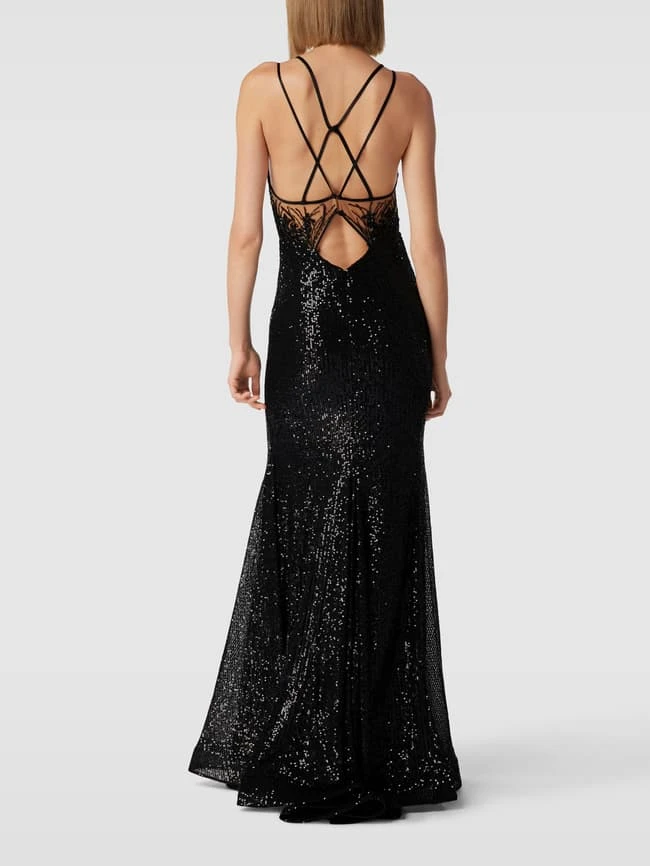 Unique Abendkleid Mit Paillettenbesatz - Schwarz 7 Unique Abendkleid Mit Paillettenbesatz - Schwarz – Bild 5