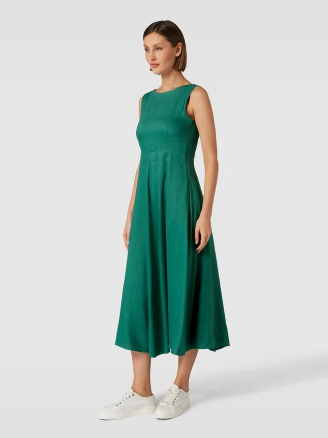 Weekend Max Mara Midikleid Mit Breiten Trägern Modell 'SCAFATI' - Grün 3 Weekend Max Mara Midikleid Mit Breiten Trägern Modell 'SCAFATI' - Grün