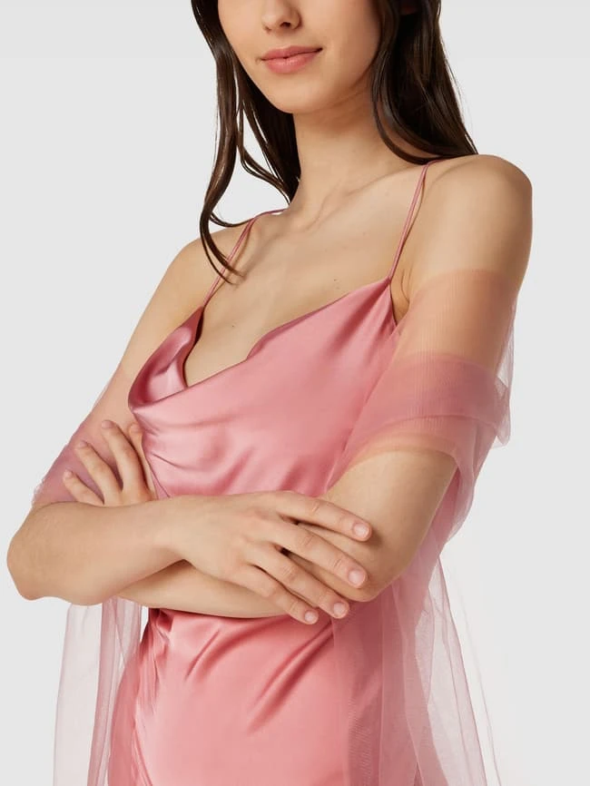 Unique Cocktailkleid In Wickel-Optik - Pink 5 Unique Cocktailkleid In Wickel-Optik - Pink – Bild 3