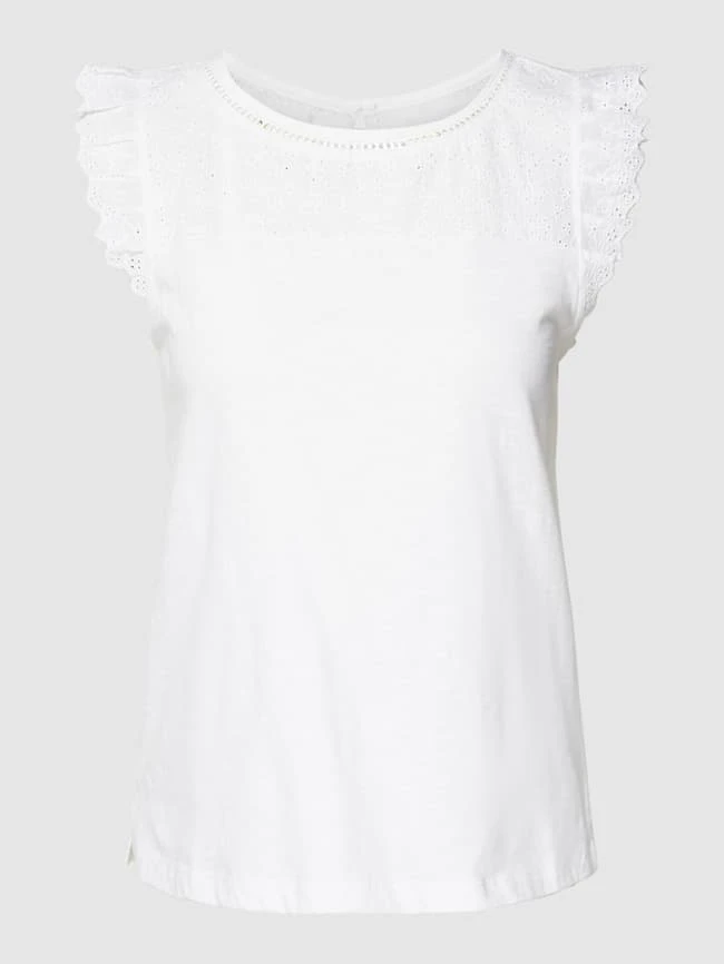 Jake*s Casual Blusenshirt Mit Lochmuster - Weiß 4 Jake*s Casual Blusenshirt Mit Lochmuster - Weiß – Bild 2