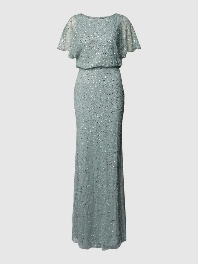 Christian Berg Cocktail Abendkleid Mit Paillettenbesatz - Schilf 4 Christian Berg Cocktail Abendkleid Mit Paillettenbesatz - Schilf – Bild 2