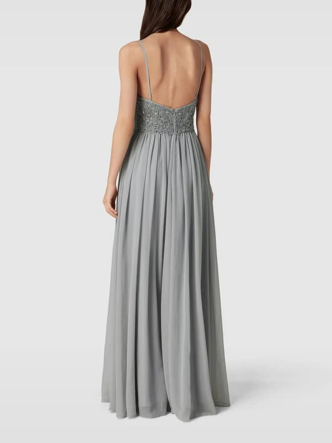 Laona Abendkleid Mit Ziersteinbesatz - Mittelgrau 7 Laona Abendkleid Mit Ziersteinbesatz - Mittelgrau – Bild 5