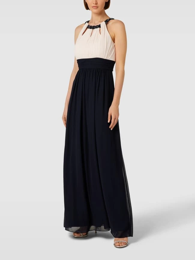 Jake*s Cocktail Abendkleid Mit Collierkragen - Marineblau Meliert 3 Jake*s Cocktail Abendkleid Mit Collierkragen - Marineblau Meliert