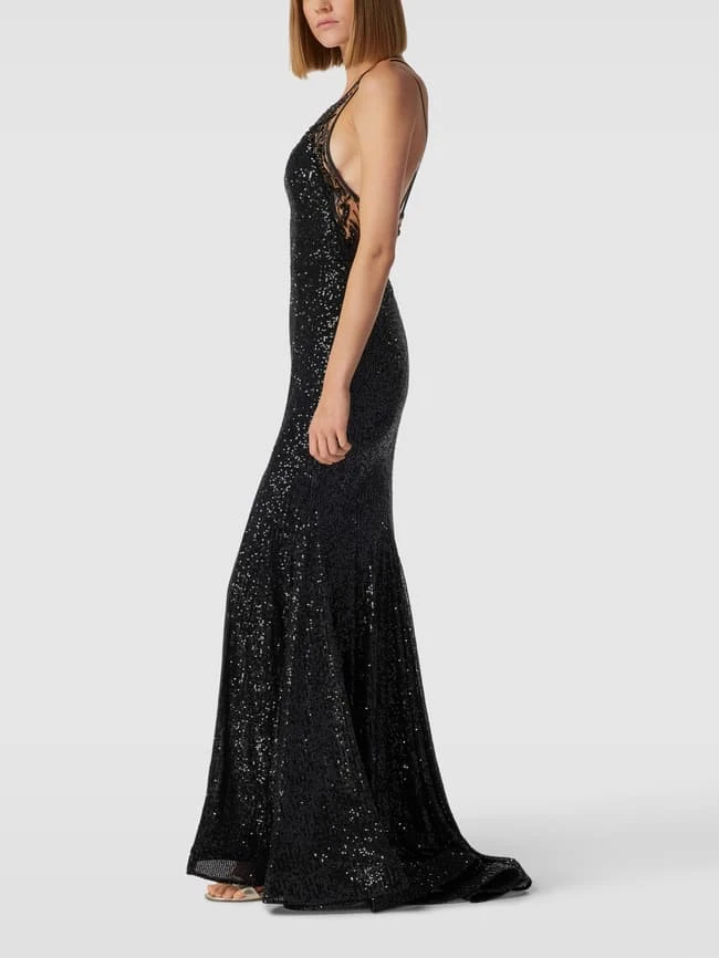 Unique Abendkleid Mit Paillettenbesatz - Schwarz 6 Unique Abendkleid Mit Paillettenbesatz - Schwarz – Bild 4