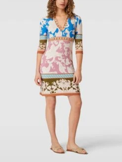 Montego Blusenkleid Mit Allover-Muster - Blau