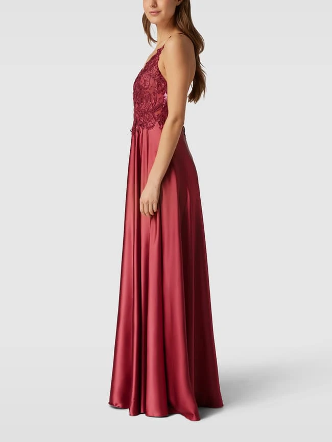 Luxuar Abendkleid Mit Zierbesatz - Rostrot 6 Luxuar Abendkleid Mit Zierbesatz - Rostrot – Bild 4