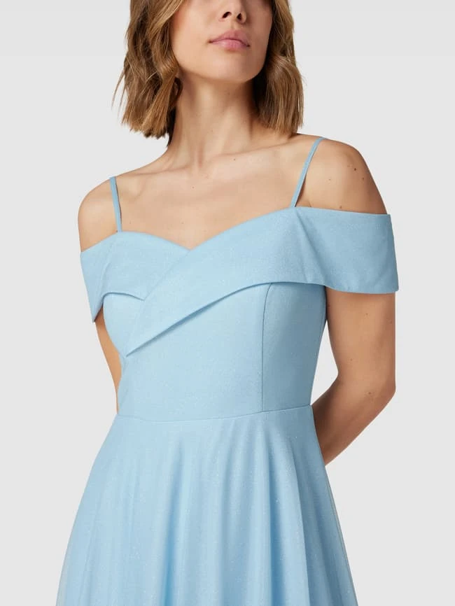 TROYDEN COLLECTION Abendkleid Mit Volants - Hellblau 5 TROYDEN COLLECTION Abendkleid Mit Volants - Hellblau – Bild 3