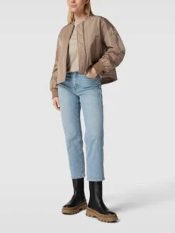 Marc O'Polo Bomberjacke Mit Stehkragen - Taupe