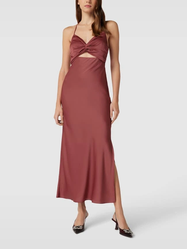 Jake*s Cocktail Cocktailkleid Mit Wasserfallausschnitt - Rostrot 3 Jake*s Cocktail Cocktailkleid Mit Wasserfallausschnitt - Rostrot