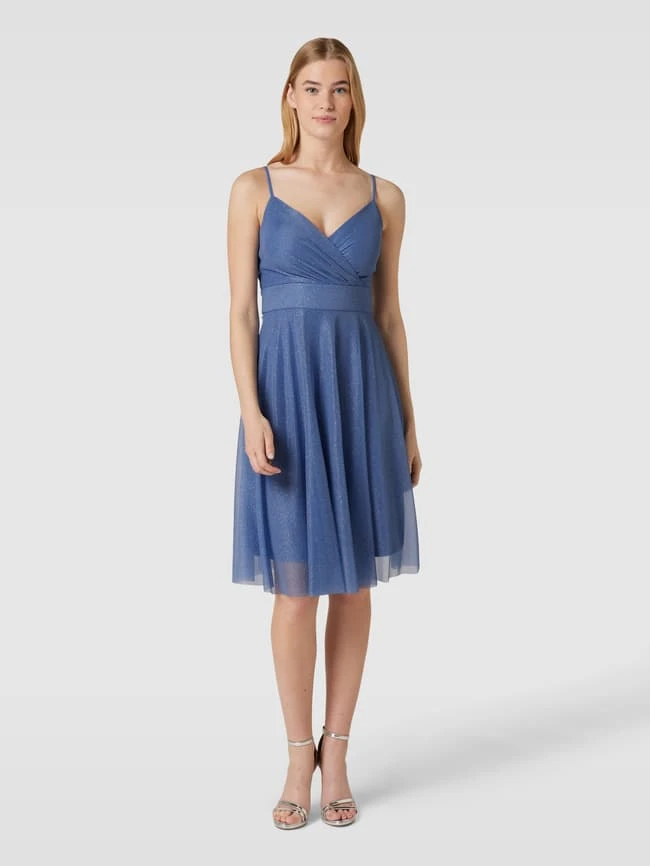 TROYDEN COLLECTION Cocktailkleid Mit Spaghettiträgern - Rauchblau 6 TROYDEN COLLECTION Cocktailkleid Mit Spaghettiträgern - Rauchblau – Bild 4