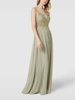 Laona Abendkleid Mit Floralen Stickereien - Mint