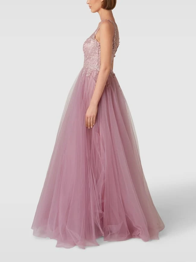 TROYDEN COLLECTION Abendkleid Mit Floralen Stickereien - Altrosa 6 TROYDEN COLLECTION Abendkleid Mit Floralen Stickereien - Altrosa – Bild 4