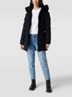 Wellensteyn Steppmantel Mit Abnehmbarer Kapuze Modell 'Belvitesse' - Marineblau