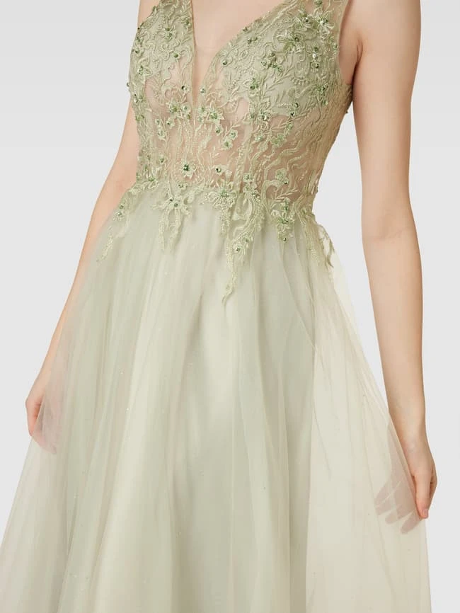 Laona Abendkleid Mit Ziersteinbesatz - Mint 5 Laona Abendkleid Mit Ziersteinbesatz - Mint – Bild 3