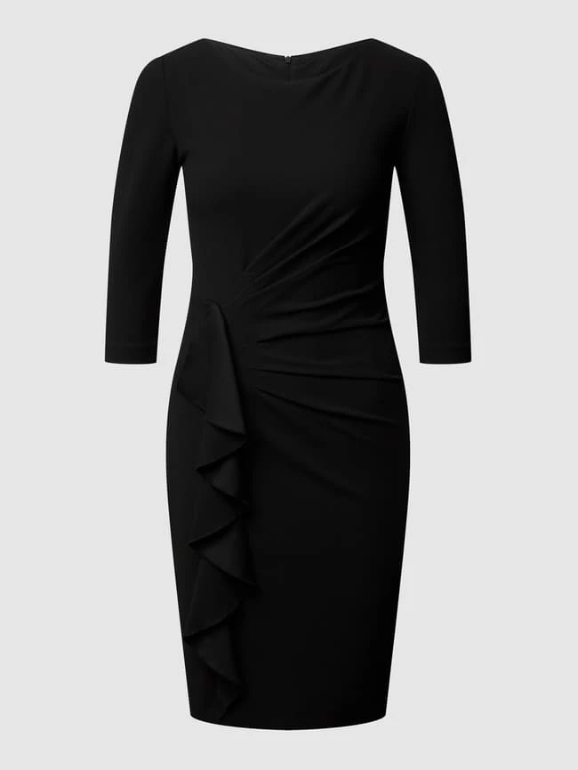 Paradi Cocktailkleid Mit Drapierung Und Volantbesatz - Schwarz 4 Paradi Cocktailkleid Mit Drapierung Und Volantbesatz - Schwarz – Bild 2