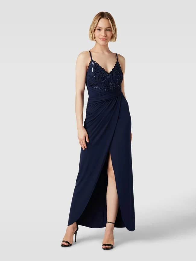 Lipsy Abendkleid Mit Paillettenbesatz - Marineblau 3 Lipsy Abendkleid Mit Paillettenbesatz - Marineblau