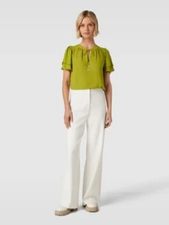 Marc Cain Blusenshirt Mit Tunnelzug Und Volants - Schilf