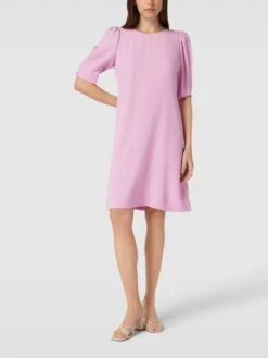 BOSS Knielanges Kleid Mit Label-Applikation Modell 'Dawena' - Rosa
