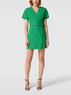 HUGO Minikleid Mit Taillengürtel Modell 'Kabusas' - Grün