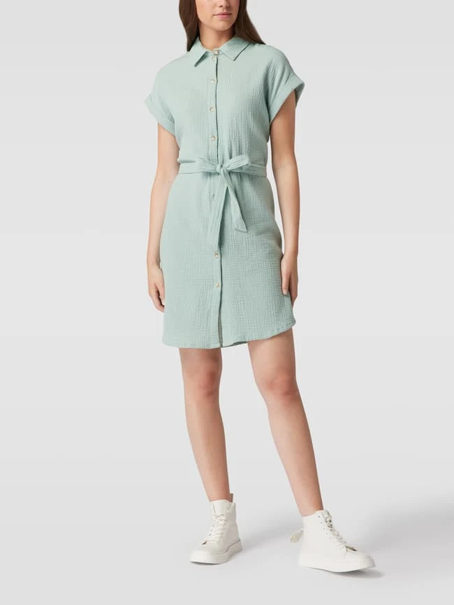 Tom Tailor Denim Hemdblusenkleid Mit Strukturmuster - Mint 3 Tom Tailor Denim Hemdblusenkleid Mit Strukturmuster - Mint