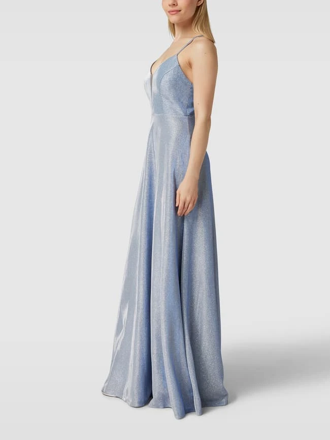 Jake*s Cocktail Abendkleid Mit Effektgarn - Himmelblau 6 Jake*s Cocktail Abendkleid Mit Effektgarn - Himmelblau – Bild 4