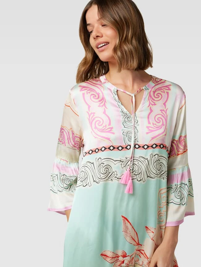 Yippie Hippie Midikleid Mit Viskose-Anteil - Türkis 5 Yippie Hippie Midikleid Mit Viskose-Anteil - Türkis – Bild 3