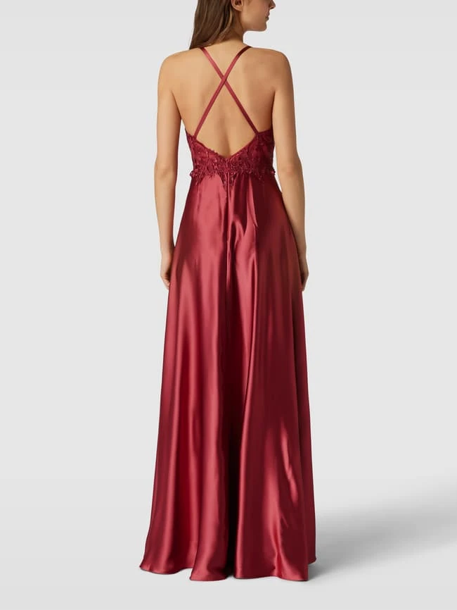 Luxuar Abendkleid Mit Zierbesatz - Rostrot 7 Luxuar Abendkleid Mit Zierbesatz - Rostrot – Bild 5