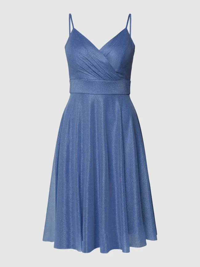 TROYDEN COLLECTION Cocktailkleid Mit Spaghettiträgern - Rauchblau 4 TROYDEN COLLECTION Cocktailkleid Mit Spaghettiträgern - Rauchblau – Bild 2