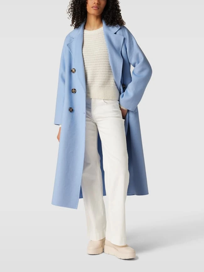 Comma Mantel Mit Knopfverschluss - Hellblau 2 Comma Mantel Mit Knopfverschluss - Hellblau