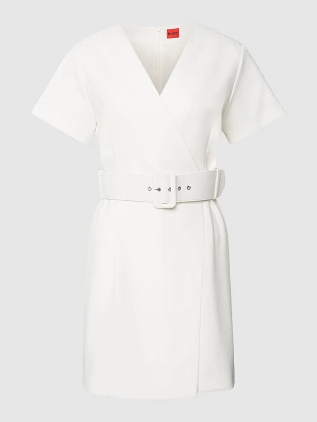 HUGO Minikleid Mit Taillengürtel Modell 'Kabusas' - Offwhite 4 HUGO Minikleid Mit Taillengürtel Modell 'Kabusas' - Offwhite – Bild 2