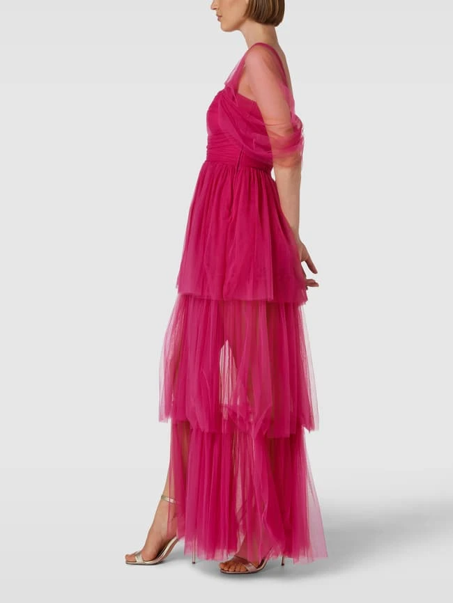 LACE & BEADS Abendkleid Im Off-Shoulder-Design - Violett 3 LACE & BEADS Abendkleid Im Off-Shoulder-Design - Violett