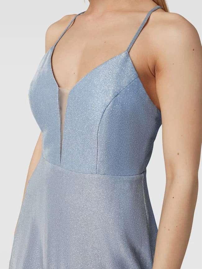 Jake*s Cocktail Abendkleid Mit Effektgarn - Himmelblau 5 Jake*s Cocktail Abendkleid Mit Effektgarn - Himmelblau – Bild 3