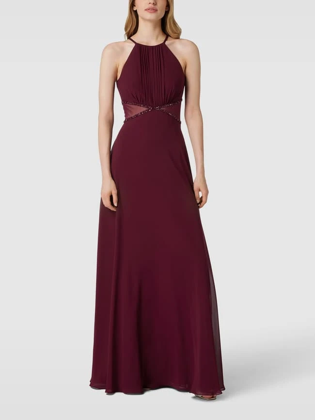 Jake*s Cocktail Abendkleid Mit Amerikanischem Ausschnitt - Bordeaux Rot 3 Jake*s Cocktail Abendkleid Mit Amerikanischem Ausschnitt - Bordeaux Rot