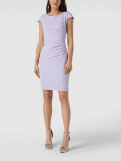 Paradi Cocktailkleid Mit Angeschnittenen Ärmeln Und Raffungen - Flieder