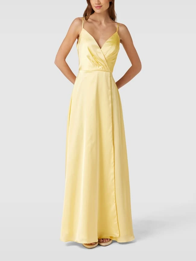 Luxuar Abendkleid In Wickel-Optik - Gelb 3 Luxuar Abendkleid In Wickel-Optik - Gelb