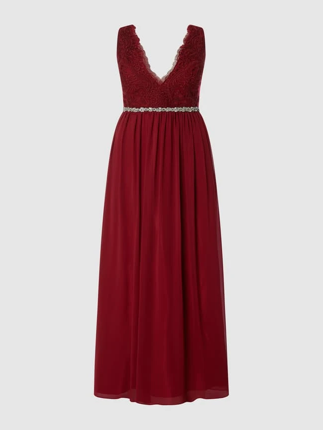 My Mascara Curves PLUS SIZE Abendkleid Aus Tüll Und Chiffon - Bordeaux Rot 3 My Mascara Curves PLUS SIZE Abendkleid Aus Tüll Und Chiffon - Bordeaux Rot