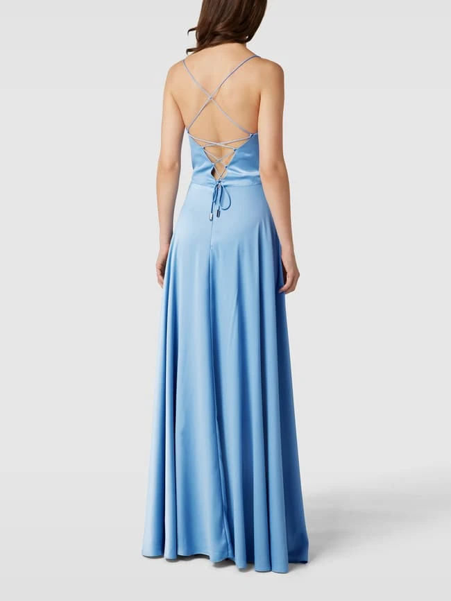 V.M. Abendkleid Mit Wasserfall-Ausschnitt - Hellblau 7 V.M. Abendkleid Mit Wasserfall-Ausschnitt - Hellblau – Bild 5