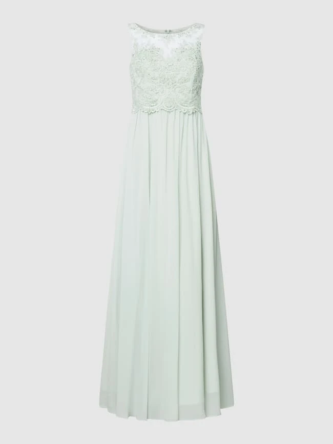 Laona Abendkleid Mit Ziersteinen Und Floralen Stickereien - Mint 4 Laona Abendkleid Mit Ziersteinen Und Floralen Stickereien - Mint – Bild 2
