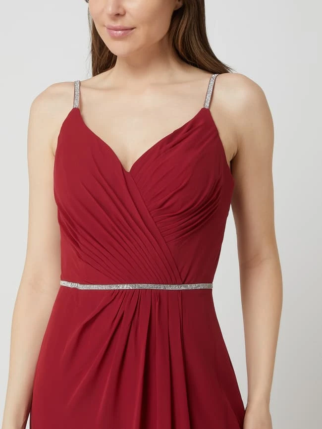 Luxuar Abendkleid Mit Ziersteinen - Kirschrot 5 Luxuar Abendkleid Mit Ziersteinen - Kirschrot – Bild 3