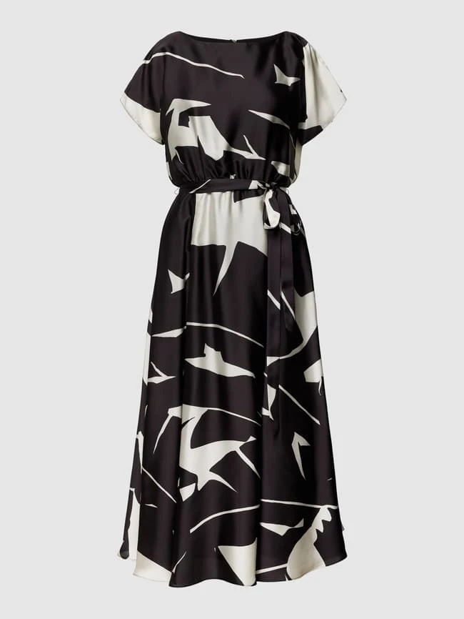 Swing Cocktailkleid Mit Allover-Muster - Schwarz 4 Swing Cocktailkleid Mit Allover-Muster - Schwarz – Bild 2