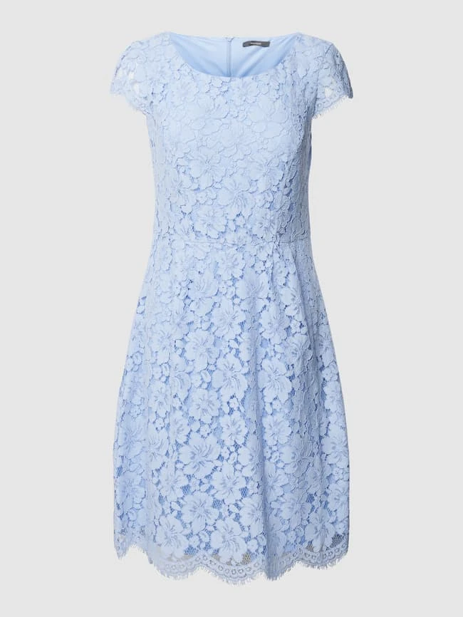 Montego Knielanges Kleid Mit Floralen Stickereien - Blau 4 Montego Knielanges Kleid Mit Floralen Stickereien - Blau – Bild 2