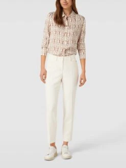 Cambio Stoffhose Mit Bundfalten Modell 'Renira' - Offwhite