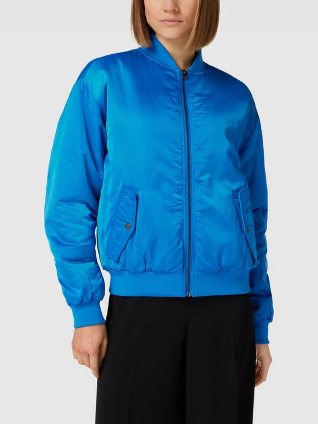 Jake*s Casual Blouson Mit Seitlichen Eingrifftaschen - Blau 6 Jake*s Casual Blouson Mit Seitlichen Eingrifftaschen - Blau – Bild 4