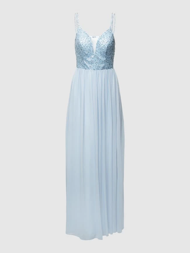 Mascara Abendkleid Mit Pailletten Und Zierperlen - Bleu 4 Mascara Abendkleid Mit Pailletten Und Zierperlen - Bleu – Bild 2