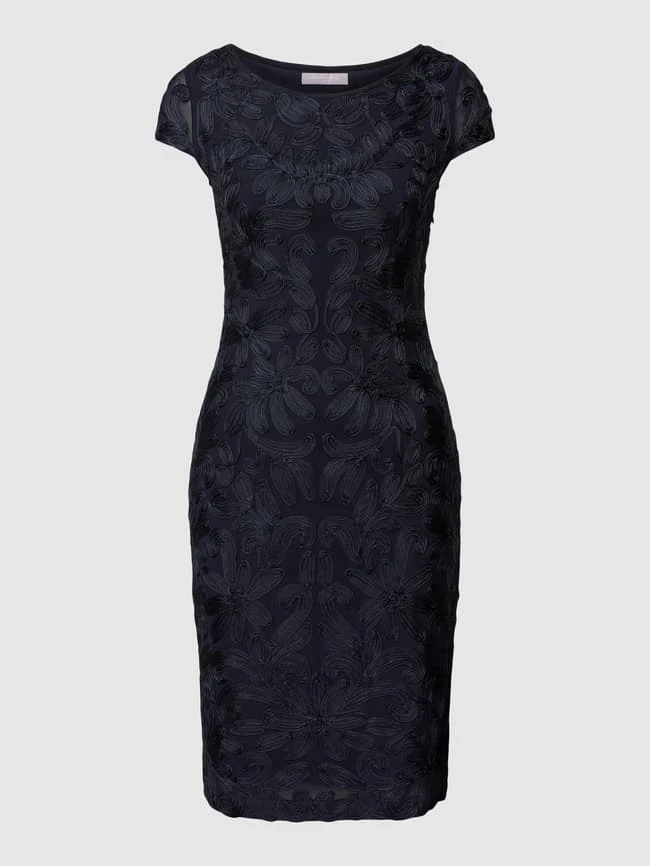 Christian Berg Cocktail Etuikleid Mit Strukturmuster - Marineblau Meliert 4 Christian Berg Cocktail Etuikleid Mit Strukturmuster - Marineblau Meliert – Bild 2