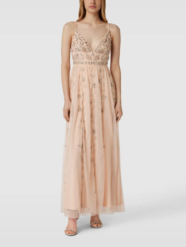 LACE & BEADS Abendkleid Mit Verstellbaren Spaghettiträgern - Hellrosa 3 LACE & BEADS Abendkleid Mit Verstellbaren Spaghettiträgern - Hellrosa