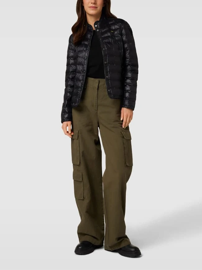 Blauer Usa Steppjacke Mit Stehkragen - Schwarz 3 Blauer Usa Steppjacke Mit Stehkragen - Schwarz