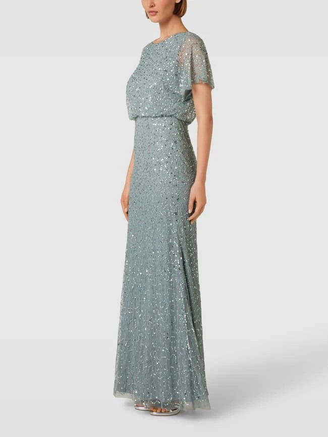 Christian Berg Cocktail Abendkleid Mit Paillettenbesatz - Schilf 6 Christian Berg Cocktail Abendkleid Mit Paillettenbesatz - Schilf – Bild 4